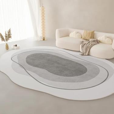 Imagem de Tapetes para quarto, formas irregulares, decoração para sala de estar, carpete grosso, felpudo, macio (100x160cm/N)