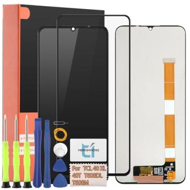 Imagem de HBIHGHHONG Tela de substituição de 6,75 para TCL 40 XL para TCL 40 XL 40T T608DL T608M Display LCD Touch Screen Digitalizador Assembléia com ferramentas de reparo (preto)