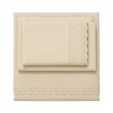 Imagem de Jogo Cama Casal 4 Peças Bordado Inglês Exclusive By Vivaldi