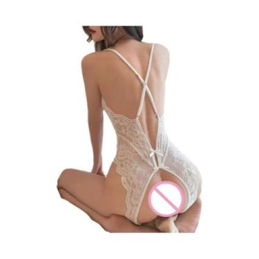 Imagem de Conjunto De Sutiã De Renda Preta Com Entrepera Aberta Para Mulheres, V
