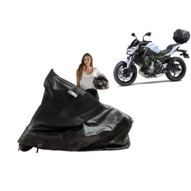 Imagem de Capa Protetora Moto Kawasaki Z 650 RS com Baú - Kahawai, Preto