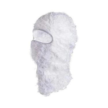 Imagem de Gorro De Malha Com Máscara De Esqui Camuflada Quente À Prova De Vento 