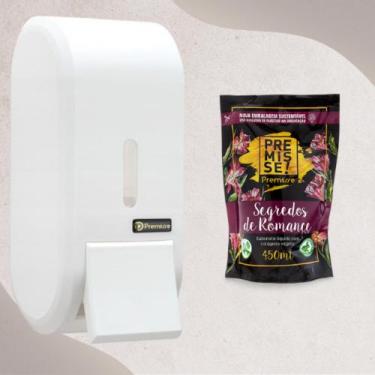 Imagem de Saboneteira Premisse Branca + Sabonete 450 Ml, Segredo De Romance