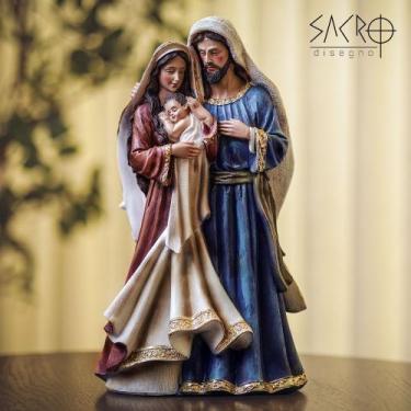 Imagem de Imagem Sagrada Família Ternura 30cm Resina Importada - Sacro