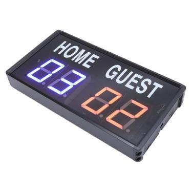 Imagem de Placar Eletrônico de Basquete Com Campainha, Placar Digital Com Controle Remoto, Placar LED de Alto Brilho Alimentado por Bateria para Jogos Esportivos (Plugue dos EUA)