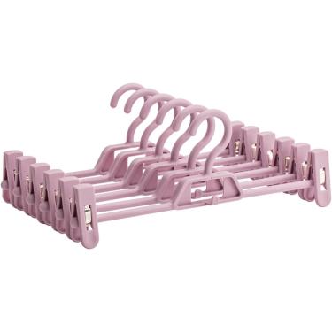 Imagem de Cabides De Calças De Plástico De Suporte De Carga Forte Cabides De Calças Antiderrapantes Cabides De Calças Que Economizam Espaço Com Clipes De Pitada, Blue, 20 Pack