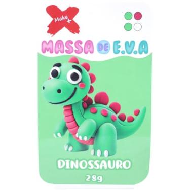 Imagem de Massa de Eva, Make+, Criativa, Dinossauro, com 04 Cores, 28 g