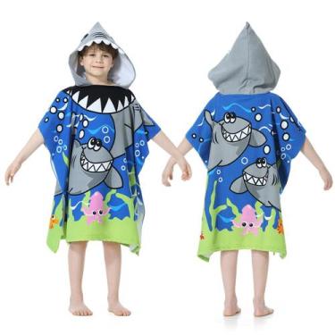 Imagem de Toalha de poncho com capuz MOKANI Toalha de praia de microfibra macia 
