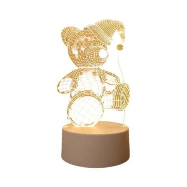 Imagem de Luminária De Mesa LED 3D Em Forma De Coração Romântica Com Balão De Am