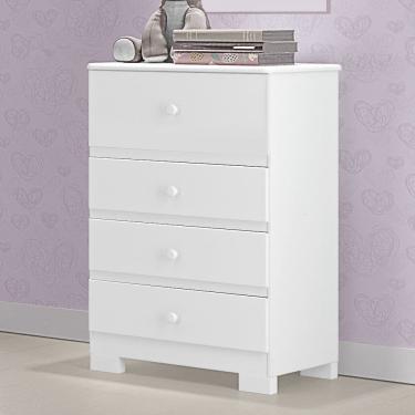 Imagem de Cômoda Infantil Happy 100% MDF Tuboarte 4 Gavetas