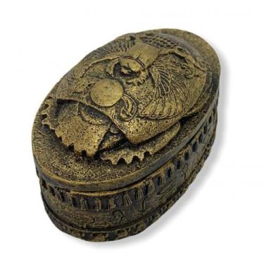 Imagem de Porta Joia Escaravelho Dourado 5 X 5,3 Cm Em Resina - Lua Mística - 10