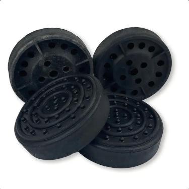 Imagem de 2X Kit 4 Sapata Borracha Elevador Automotivo Maciça Autobox