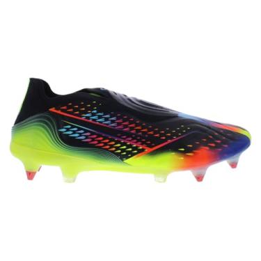 Imagem de adidas Tênis de futebol adulto unissex Copa Pure.4, Core Black/Solar Yellow/Multicolorido, 14.5 Women/13.5 Men