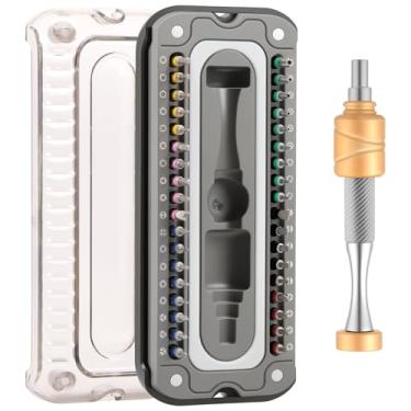 Imagem de Conjunto de chaves de fenda de microprecisão com capa, inclui 36 bits, magnético, antiqueda, portátil, kit de ferramentas de reparo multifuncional multifuncional para relógio de óculos e encaixe para