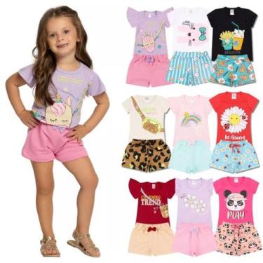Imagem de Kit Sortido 6 Peças de Roupas Infantil feminino bebê Menina 3 Camiseta