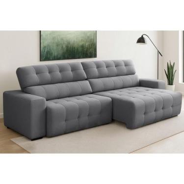 Imagem de Sofá 4 Lugares Retrátil Reclinável 280cm Linho Atualle Ferguile, Trama
