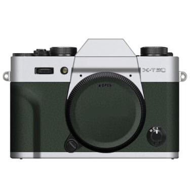 Imagem de X-T30 X-T30II Anti-riscos para câmera adesivo protetor de vinil película protetora de revestimento decalques para FujiFilm X-T30 Mark II XT30II (transparente + couro verde)