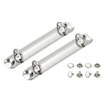 Imagem de PATIKIL B7 Mecanismos de fichário de 2 furos, 2 conjuntos de 2 anéis de substituição de 2 cm, organizador de fichário de folhas soltas para organizadores, acessórios de pasta de armazenamento de papel