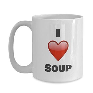 Imagem de Caneca de café I love Soup - Caneca de sopa presente