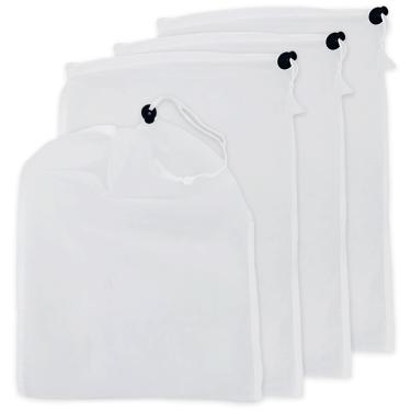 Imagem de ELLENTAE Saco de malha de substituição para aspirador de piscina, bolsa de rede de folha fina com cordão de bloqueio, sacos de rede de vácuo de folha de malha fina com cabo de bloqueio para limpadores