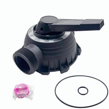 Imagem de Hahanfair 77704-0104 Kit de montagem de plugue e tampa para válvula multiporta, compatível com WC112-148/A WC112-147, substituição de 3,5 cm para peças de bomba de filtro de piscina