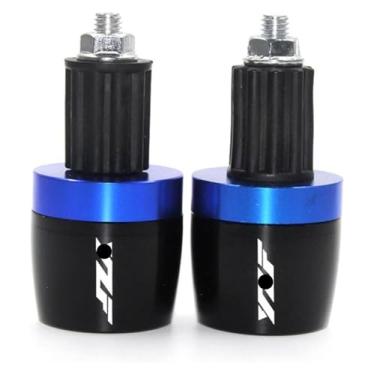 Imagem de Acessórios de motocicleta Alumínio CNC Pegas de Mão Tampa de Extremidade da Barra Compatível com Y&AMAHA YZF R1 YZF R6 YZFR6 YZF R125 YZFR15 R25 YZF R3 YZF YZF (B-Azul)