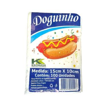 Imagem de Saco Plástico Pequeno Cachorro Quente 15X10Cm Combo 200Un