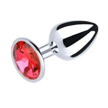 Imagem de Plug Anal Iniciante P Estimulador Aço Inox Joia Brilhante - Gtoys