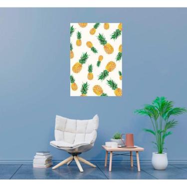 Imagem de Placa Decorativa Simples Abacaxis Fruta 20X30Cm