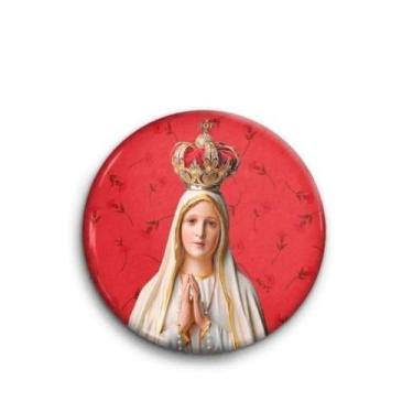 Imagem de Boton Nossa Senhora de Fátima Alumínio Broche Alfinete - Zanato