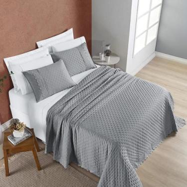Imagem de Colcha Cobreleito Casal King Size London 200 Fios Cinza 2,80 - De Luca