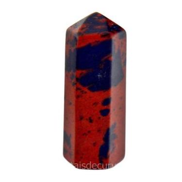 Imagem de 10 Mini Pontinhas de Obsidiana Mahogany Natural - Pedra Extra 25 a 35m