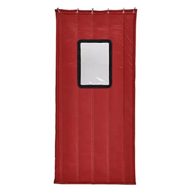 Imagem de Cortina de porta com isolamento térmico, divisória de quarto, cobertor de cortinas à prova de som, folha de poliuretano resistente de algodão espesso, redução de ruído de porta de tela, à prova de