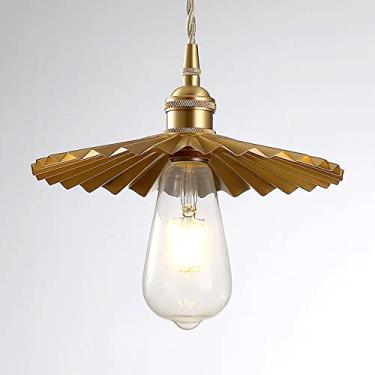 Imagem de YQSLQZZ Luzes de teto suspensas de latão industrial, luminária pendente vintage ilha de cozinha de restaurante, iluminação decorativa de teto, luzes de teto suspensas, para mesa de jantar acima da pia