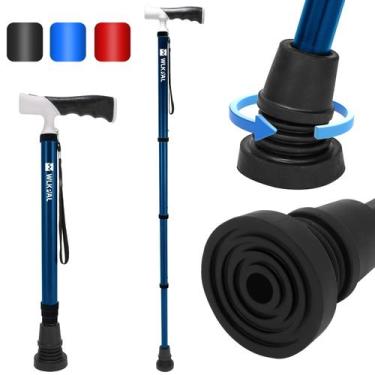 Imagem de Bastão de caminhada WLKPAL A-4 dobrável ajustável para mulheres e home
