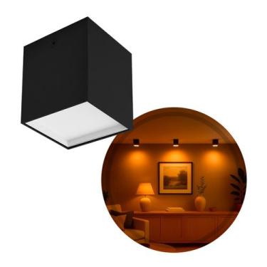 Imagem de Spot Luminária Led Sobrepor 12w Luz Quente Irc90 Moderno Delis St3257 