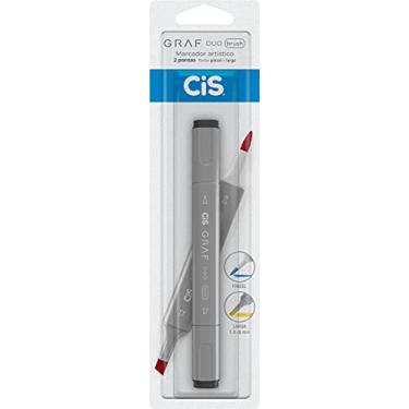 Imagem de GRAF DUO BRUSH Marcador Artistico c/ 2 Pontas (Brush/Chanfrada), CIS, Warm Grey 8, Blister com 1 unidade