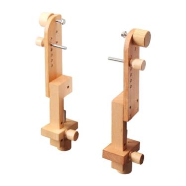 Imagem de Fenteer Suporte para ponto cruz, estrutura de madeira, artesanato, multifuncional, bastidor de bordado com clipe para acessórios de costura e quilting