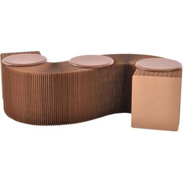 Imagem de Puff De Sofá De Papel Otomano, Multi-futiol Foottool, Sofá Assento Extra Para Sala De Estar, Entrada, Corredores E Quartos, 3 seater