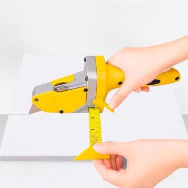 Imagem de Cortador Manual de Placa de Gesso Drywall com Trena 5M e Lâminas Extras – Corte Preciso, Compacto e Resistente para Reformas e Construções