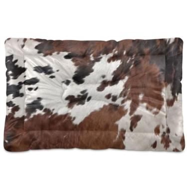Imagem de Coikll Tapete de cama macio para animais de estimação com estampa de vaca com fundo antiderrapante, lavável na máquina, colchão para cães dormindo - 91 x 61 cm