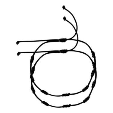 Imagem de Kit 2 Pulseiras Kabbalah 7 Nós – Preta e Vermelha • Proteção, Sorte e Força Espiritual • Ajustáveis • Produção Artesanal • Energia Positiva e Equilíbrio (2 Pretas)