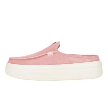 Imagem de HEYDUDE Tênis feminino Austin Lift Platform Mule | Sapatos casuais sem cadarço | Leve, confortável, elegante para o dia a dia, Rosette, 41