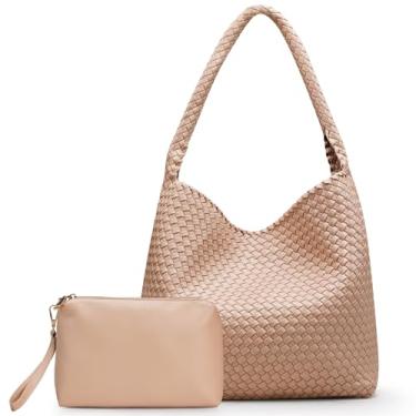 Imagem de Bolsa feminina de tecido grande de couro (cáqui)