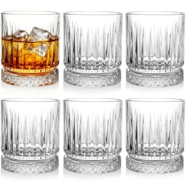 Imagem de ZEAYEA Conjunto de 6 copos de uísque, copos de bar à moda antiga de 340 g, copos de rochas com fundo pesado grosso, vidro de bourbon transparente para beber uísque, coquetéis, rum