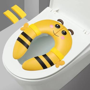 Imagem de PandaEar Assento de penico dobrável para crianças, assento de penico portátil dobrável