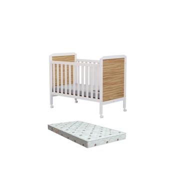 Imagem de Berço Moveis Peroba Cloe Americano 3X1 MDF + Colchão