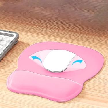 Imagem de Mouse pad ergonômico com descanso de pulso em gel, mouse confortável com superfície de suporte de pulso suave e base de poliuretano antiderrapante, computador, laptop, escritório e casa