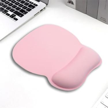 Imagem de Mouse pad com suporte de pulso de gel, mousepad confortável com superfície de descanso de pulso lisa e base de poliuretano antiderrapante para laptop de escritório e casa, computador, 24 x 20,6 cm