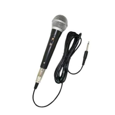 Imagem de Microfone portátil com fio – Microfone vocal dinâmico com cabo de 3 m e interruptor liga/desliga, perfeito para alto-falantes, karaokê, transmissão ao vivo em casa e reuniões